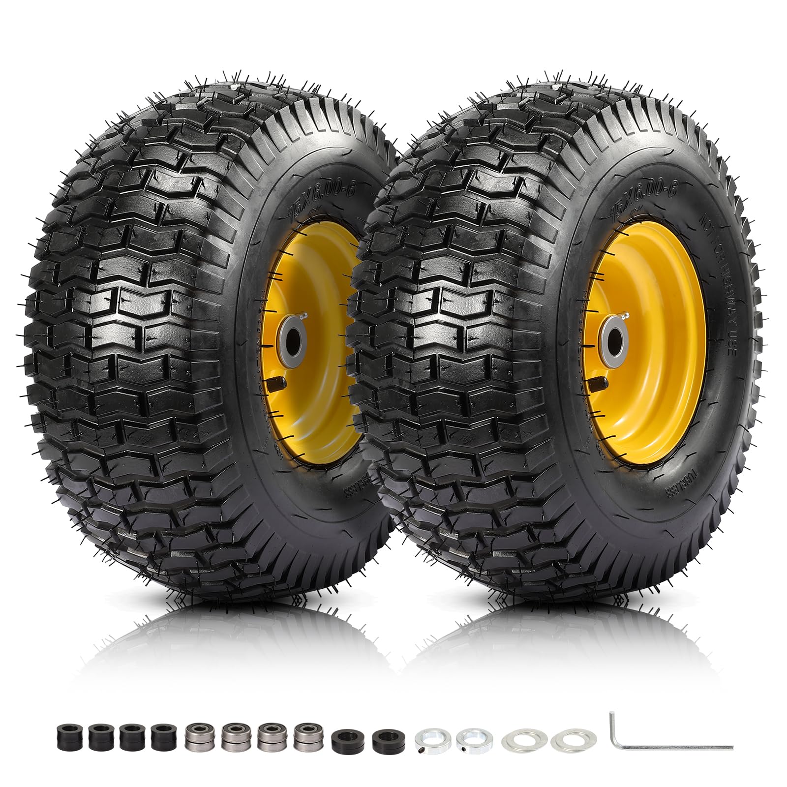 FAHKNS front view tire and wheel assembly showing durable fit