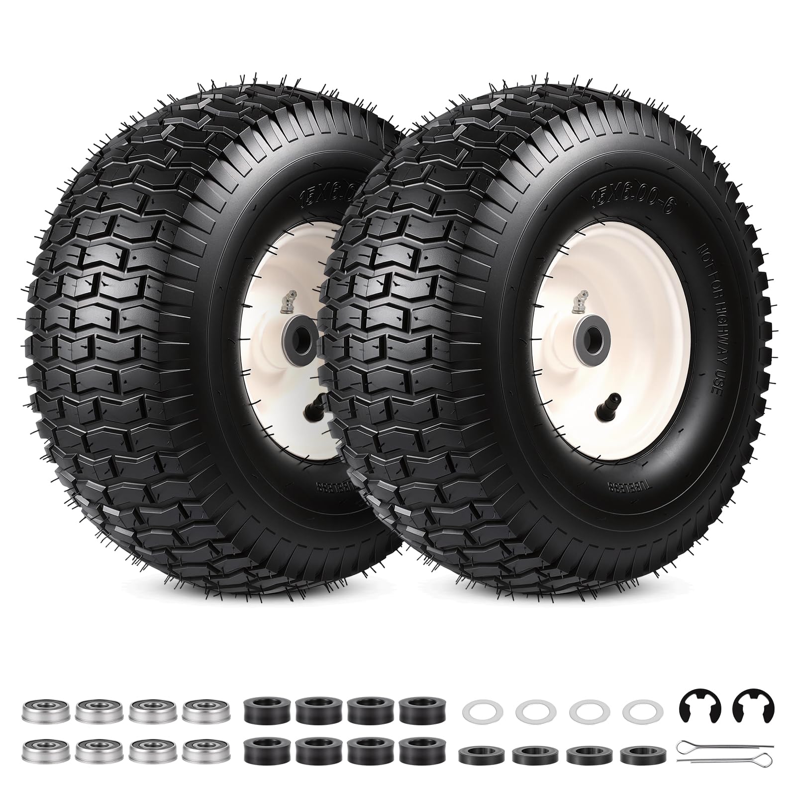 FAHKNS front wheel assembly showing tire and rim, durable replacement