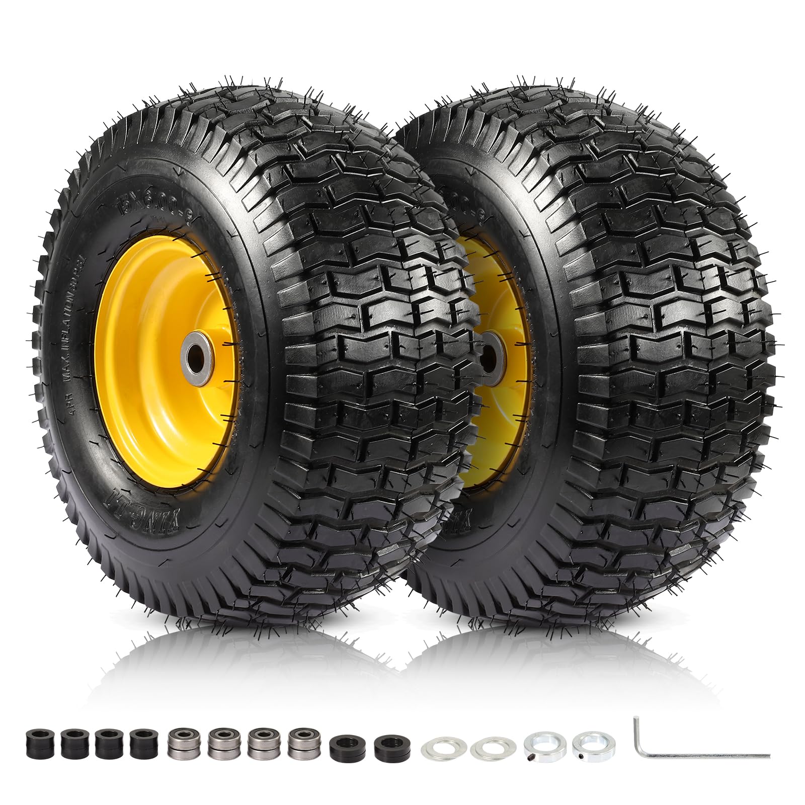 FAHKNS front view wheel assembly showing ready-to-install design and durability