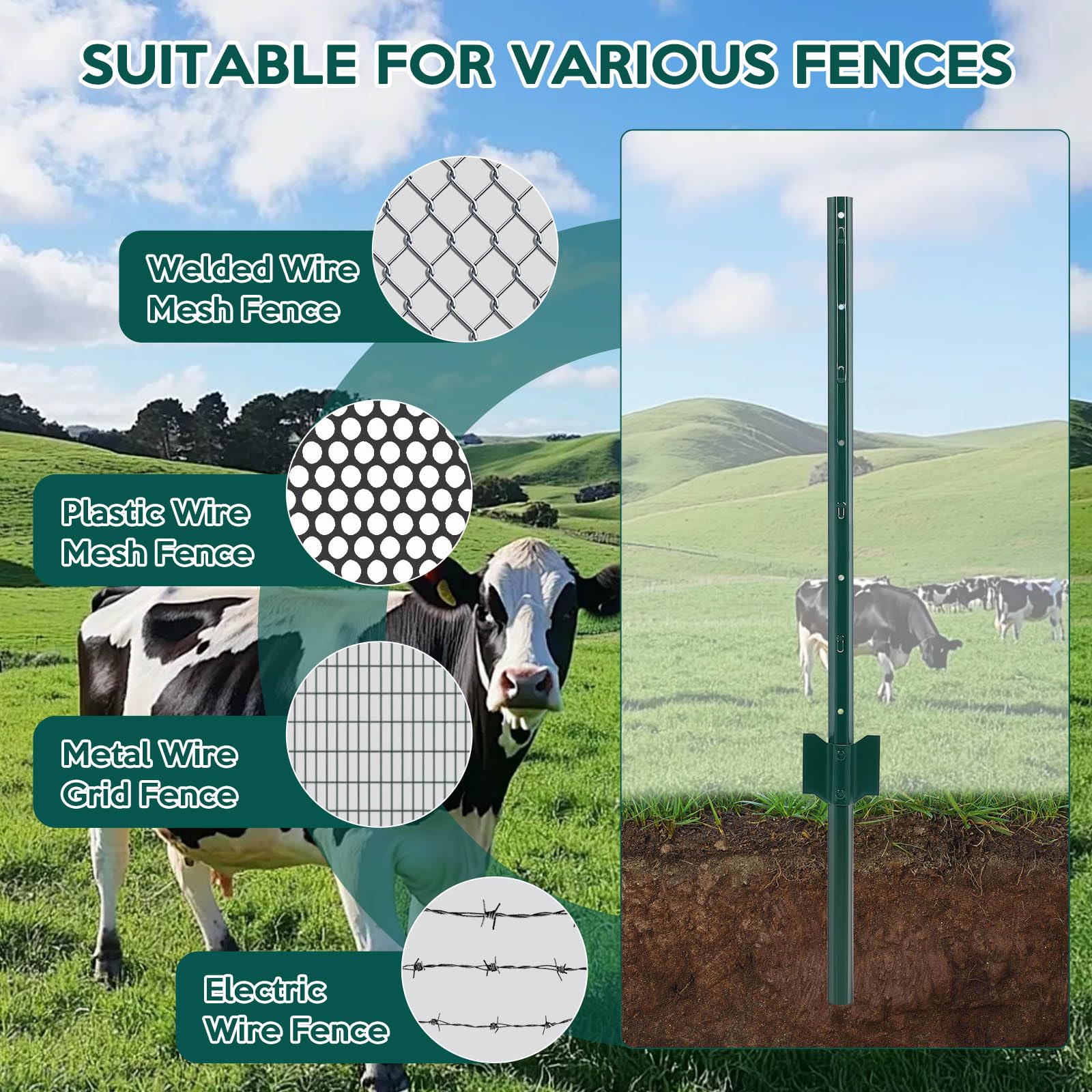 FAHKNS post being driven into soil showing easy no-dig installation benefit
