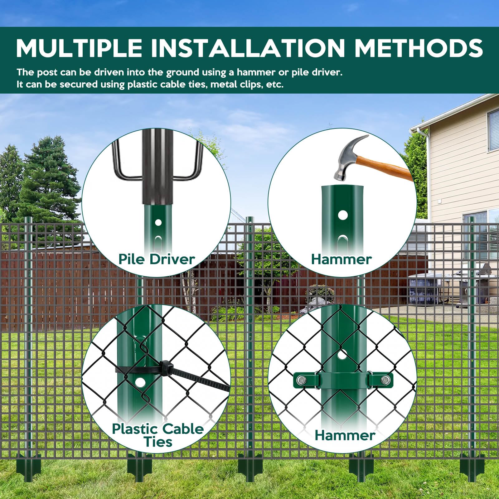 FAHKNS pre-drilled holes visible for fast, consistent fence tie placement
