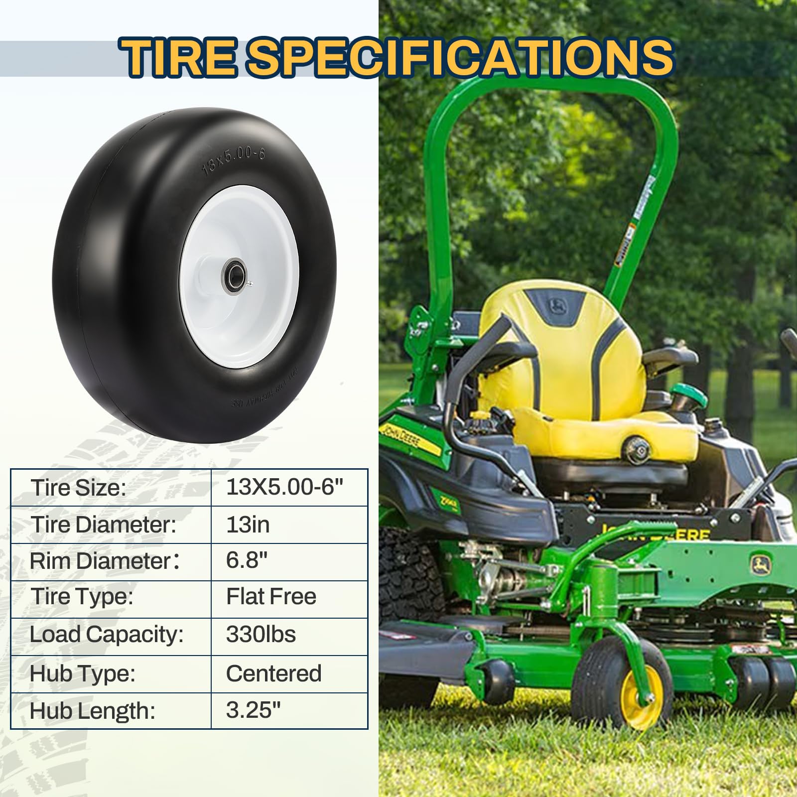 FAHKNS tire next to ruler showing 13x5x6 scale for easy size confirmation benefit