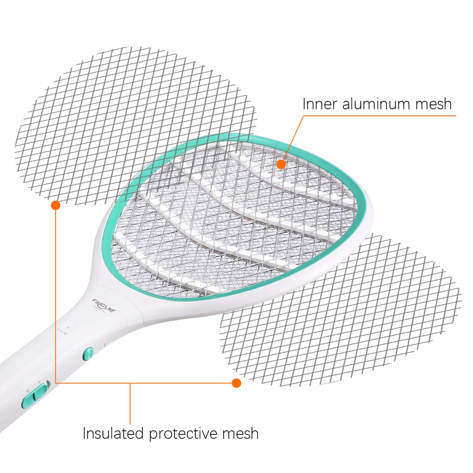 Faicuk racket in use on patio eliminating flies for cleaner outdoor space