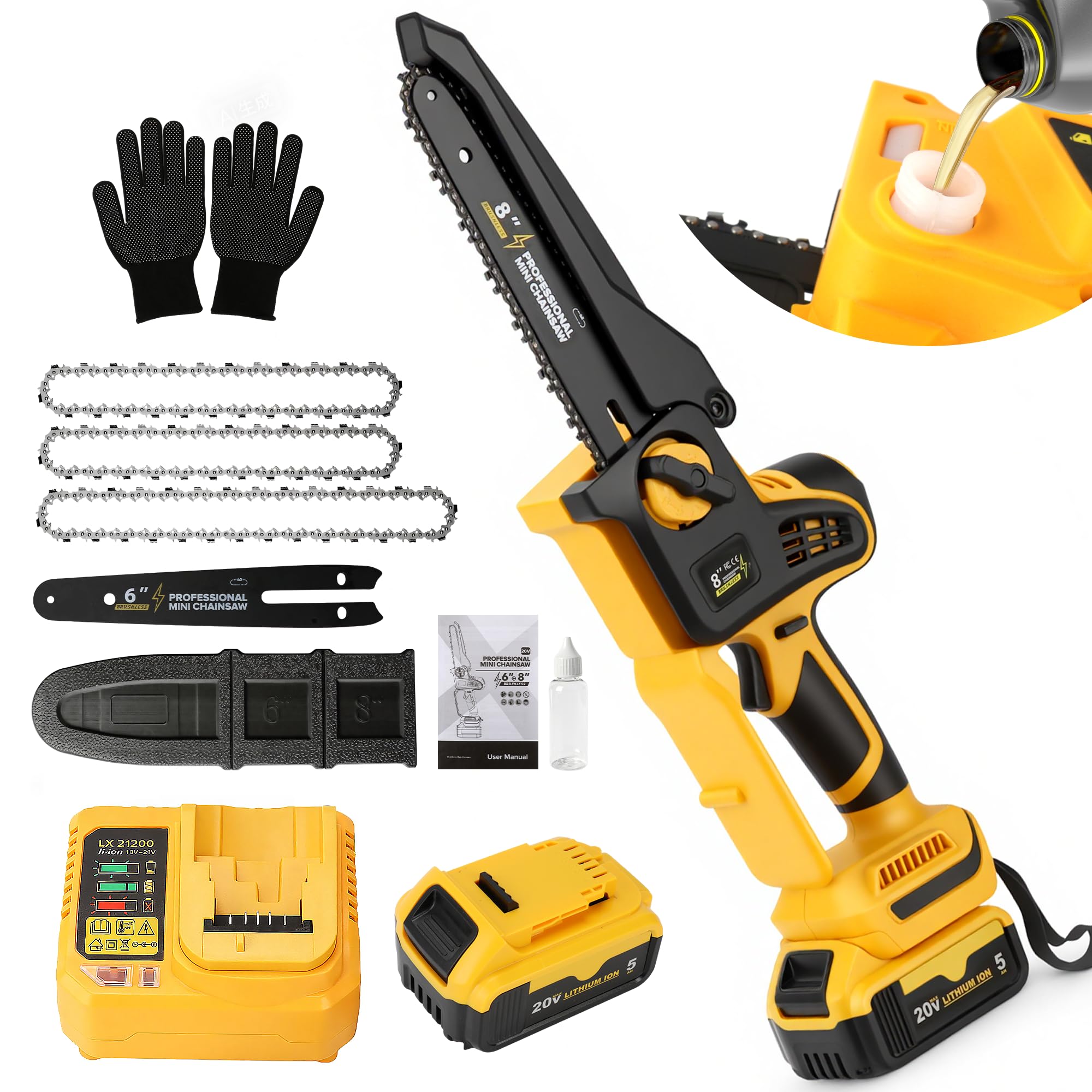 FaiMala front view showing compact saw and ergonomic grip for better control