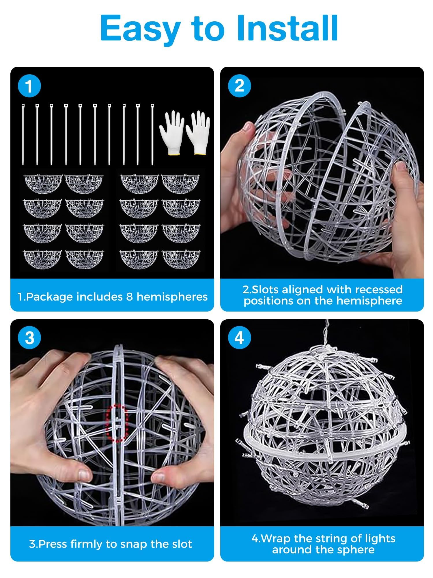 Fairdeer globes with varied brightness demonstrating four-level dimming to customize light