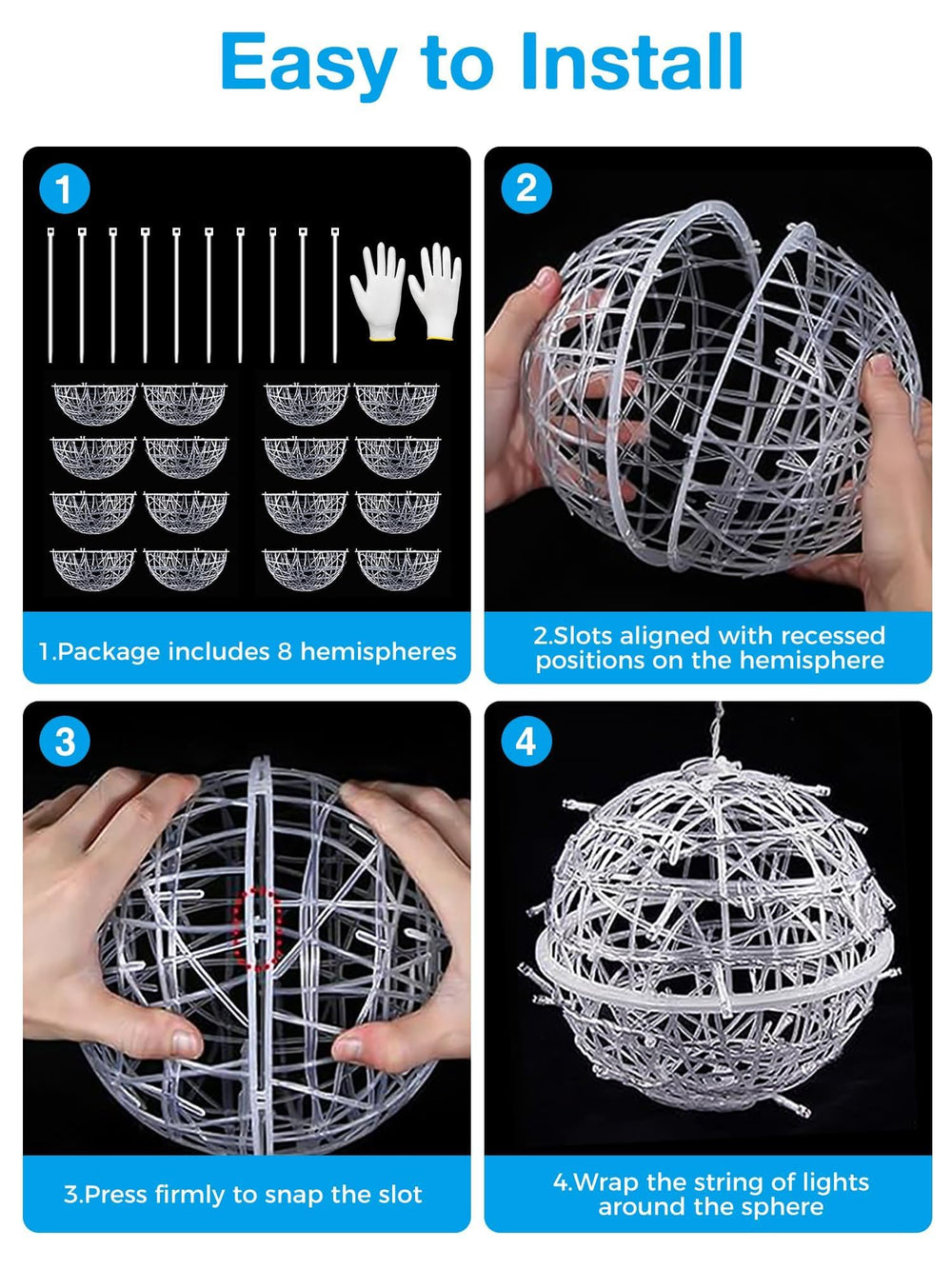 Fairdeer globes with varied brightness demonstrating four-level dimming to customize light
