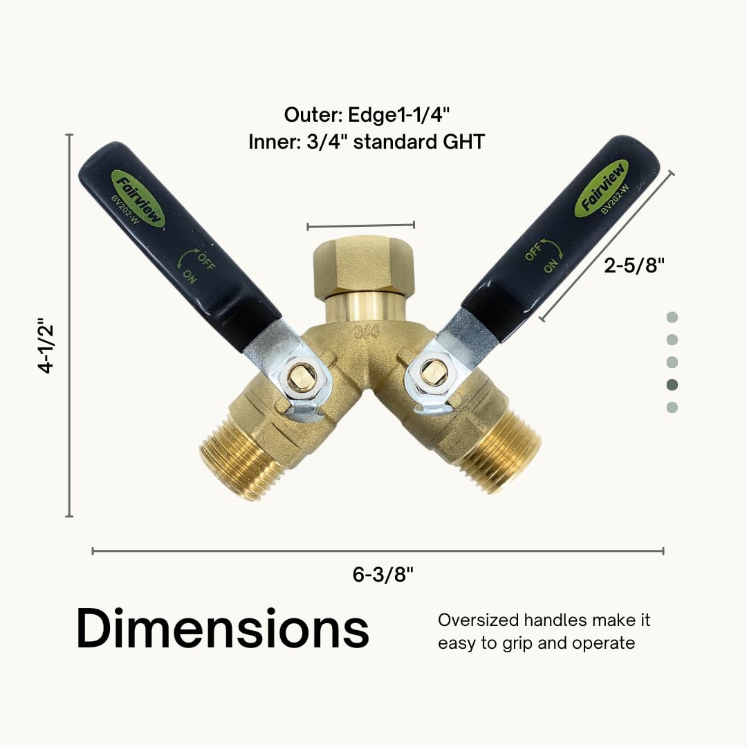 Fairview attached to garden hose demonstrating easy in-use control