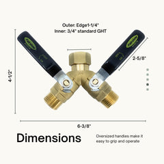 Fairview attached to garden hose demonstrating easy in-use control