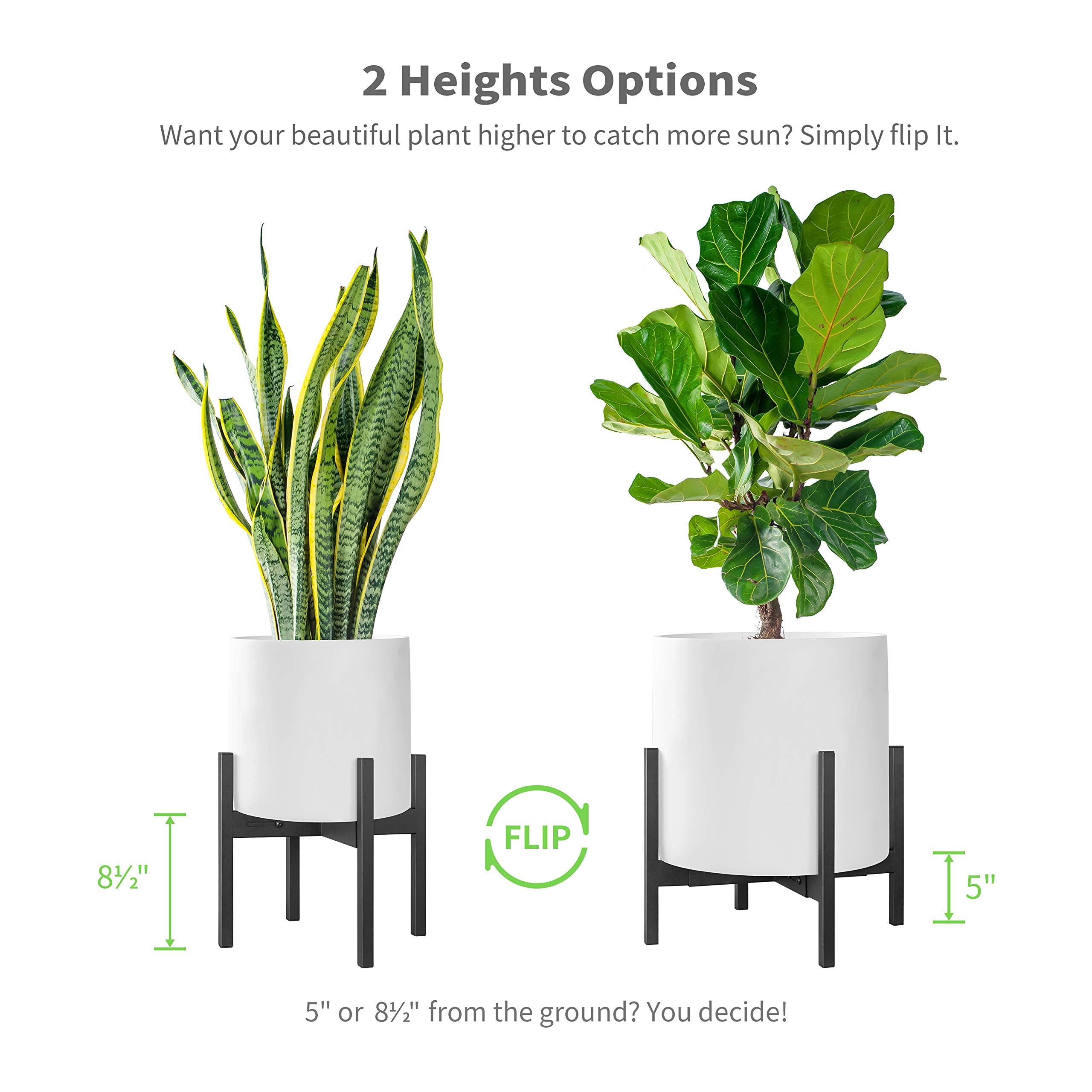 FaithLand two height positions displayed for taller or lower plant styling