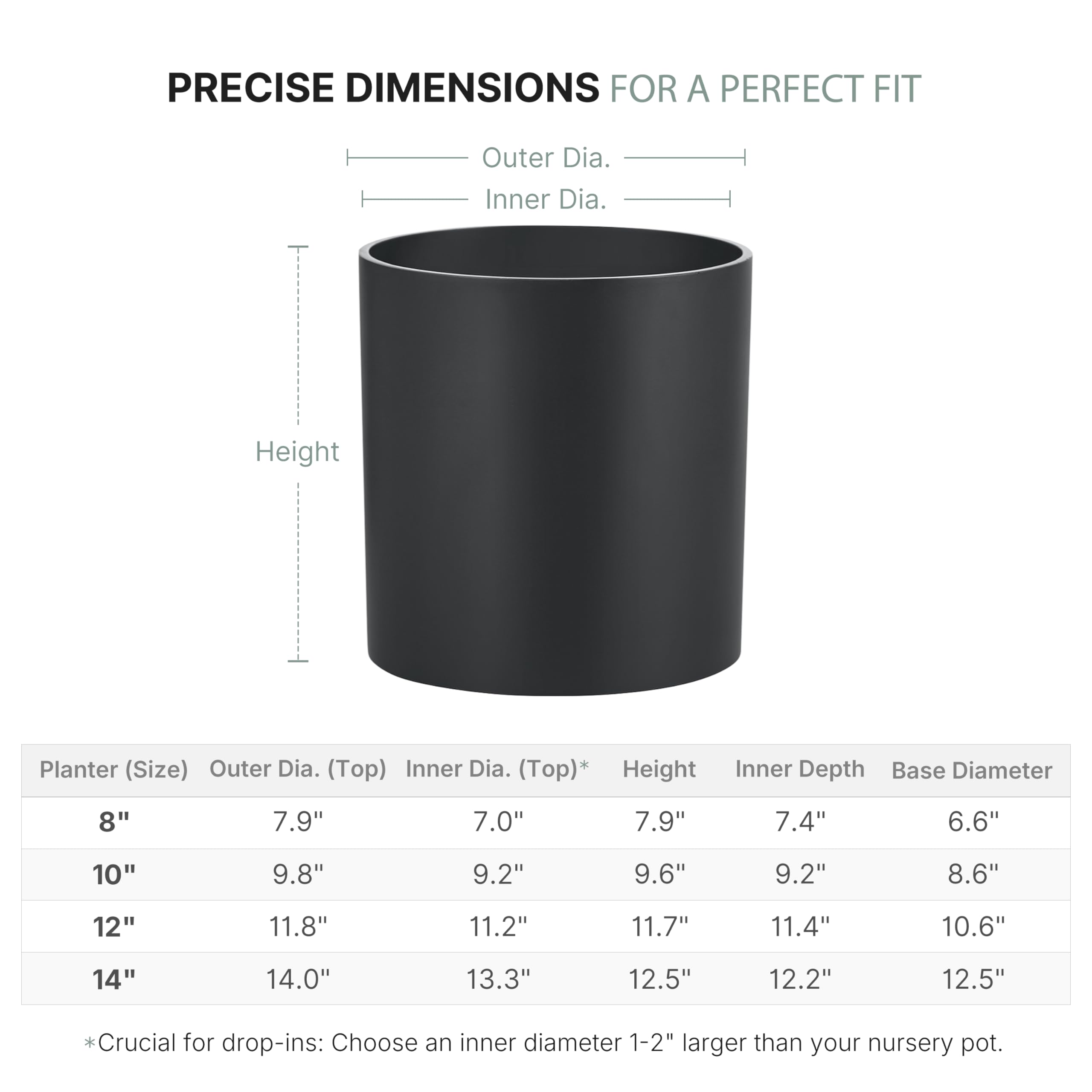 FaithLand image of off-center drainage hole and rubber plug, protects plant stand from water