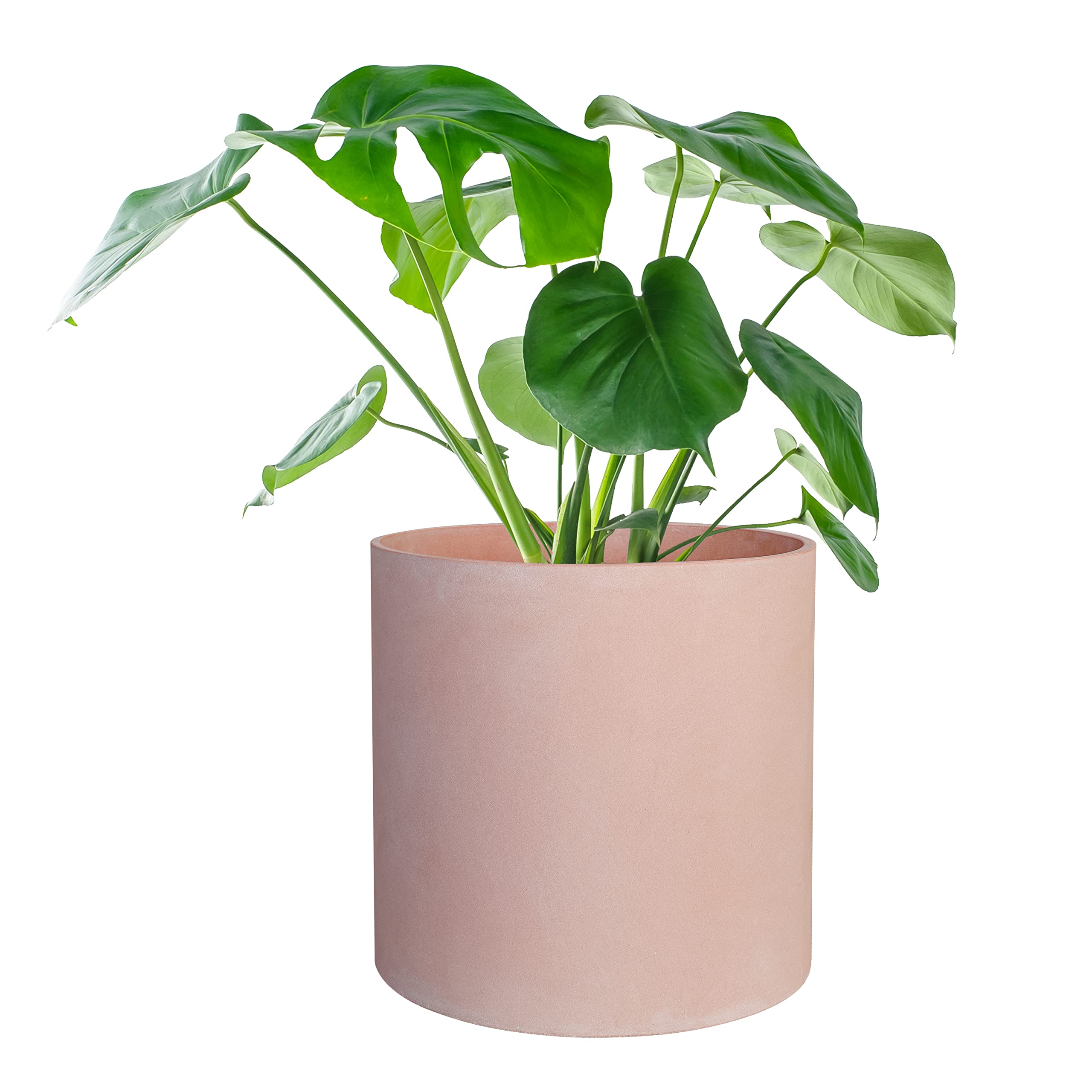 FaithLand planter elevated on mid-century metal stand creating a stylish decor pairing