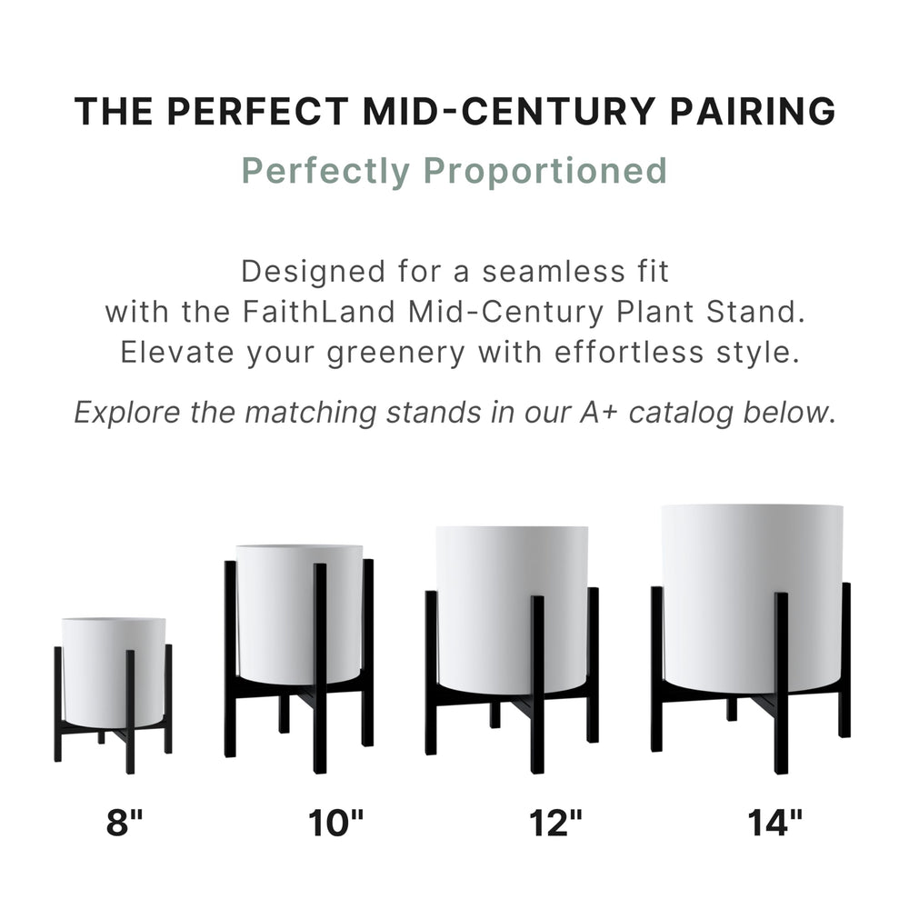 FaithLand planter beside ruler showing scale and easy portability advantage