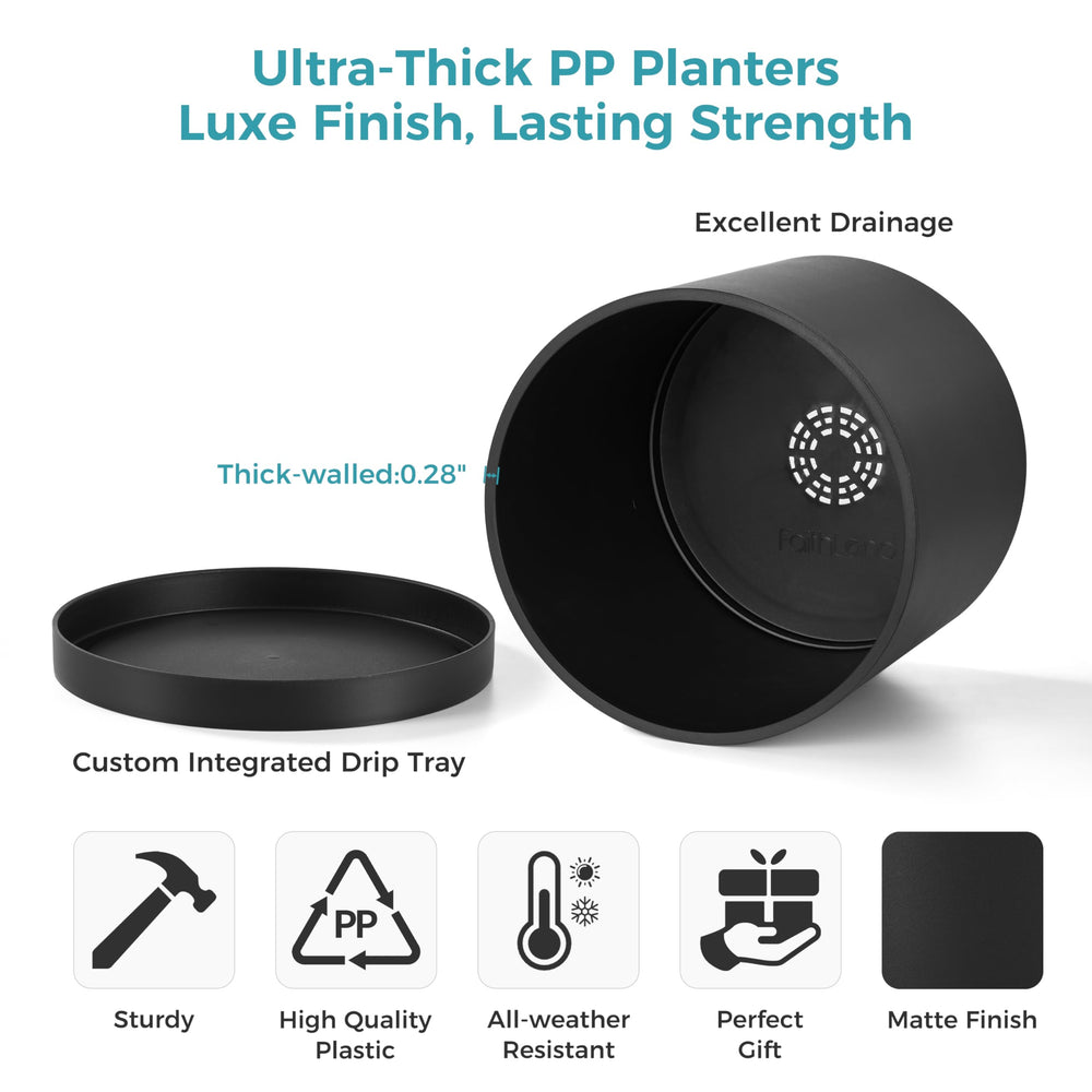 FaithLand side detail of thick-walled pot showing durable 0.28-inch construction benefit