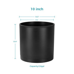 FaithLand top view showing flat rim and wide 10-inch opening for easy planting