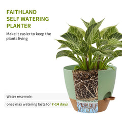 FaithLand pot on windowsill with plant, keeps indoor greenery low-maintenance