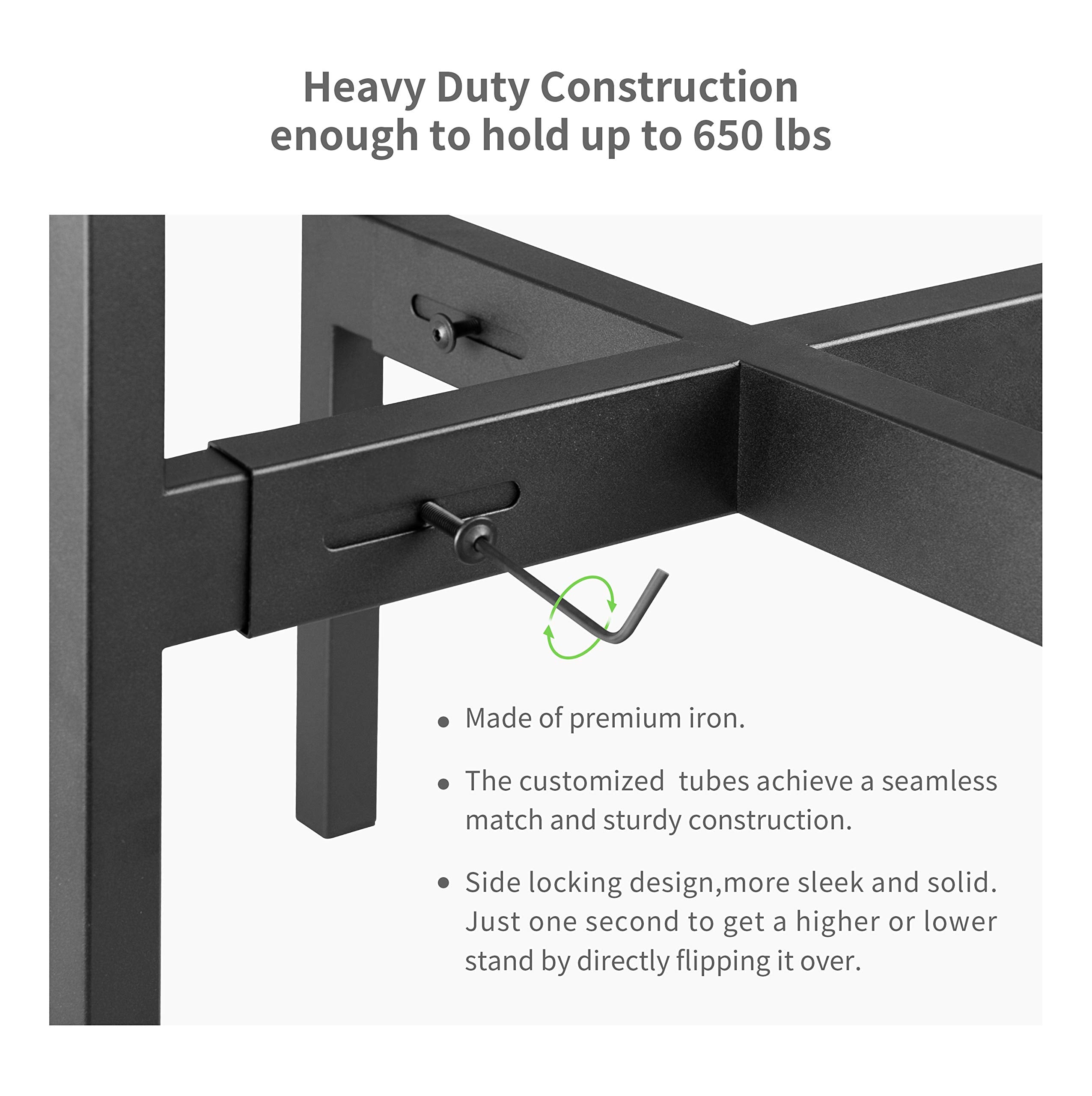 FaithLand side profile demonstrating adjustable width fitting different pots