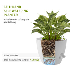 FaithLand three pots side-by-side showing 12, 10, and 9 inch sizes for plant versatility