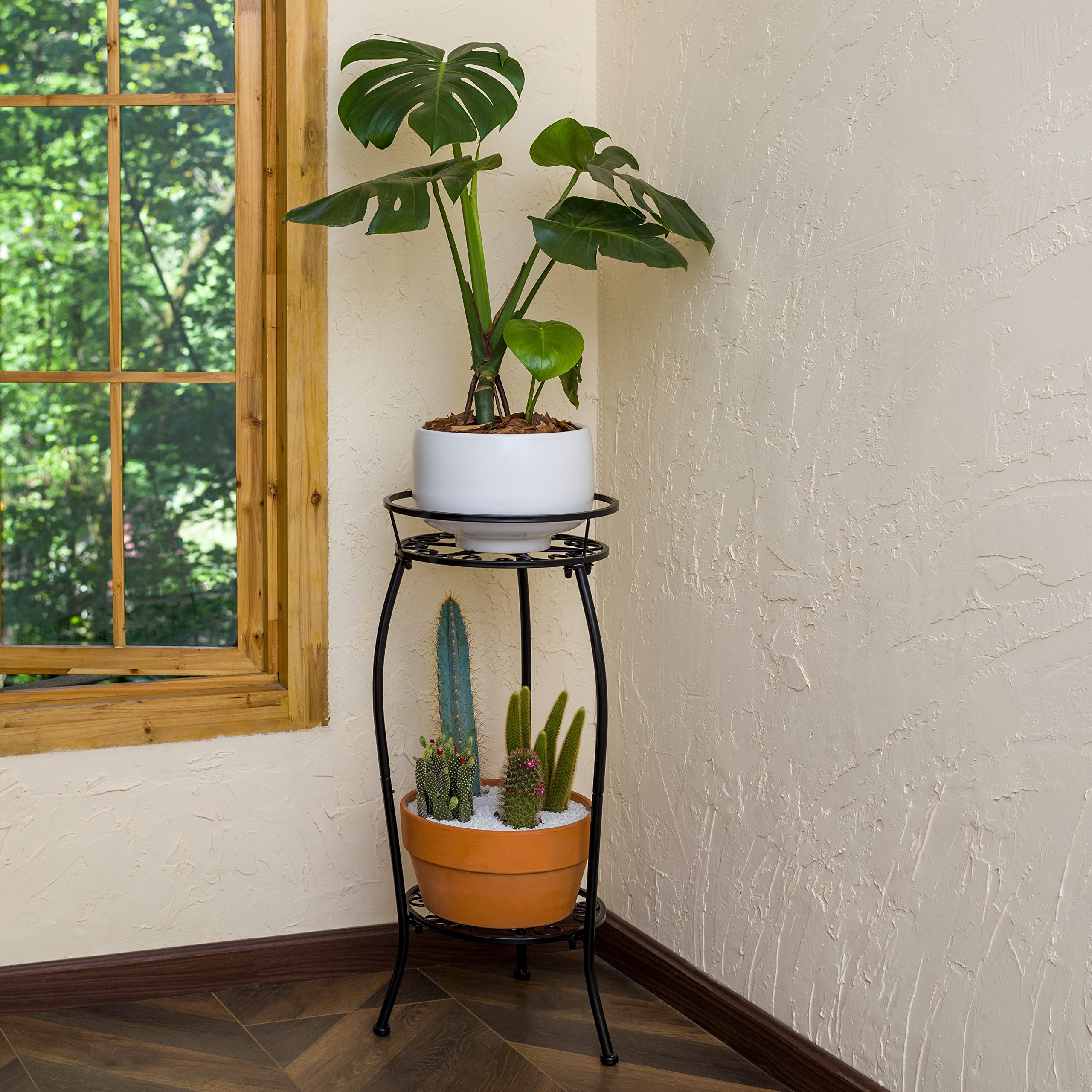 FaithLand size comparison next to chair showing scale and ideal height for eye-level display