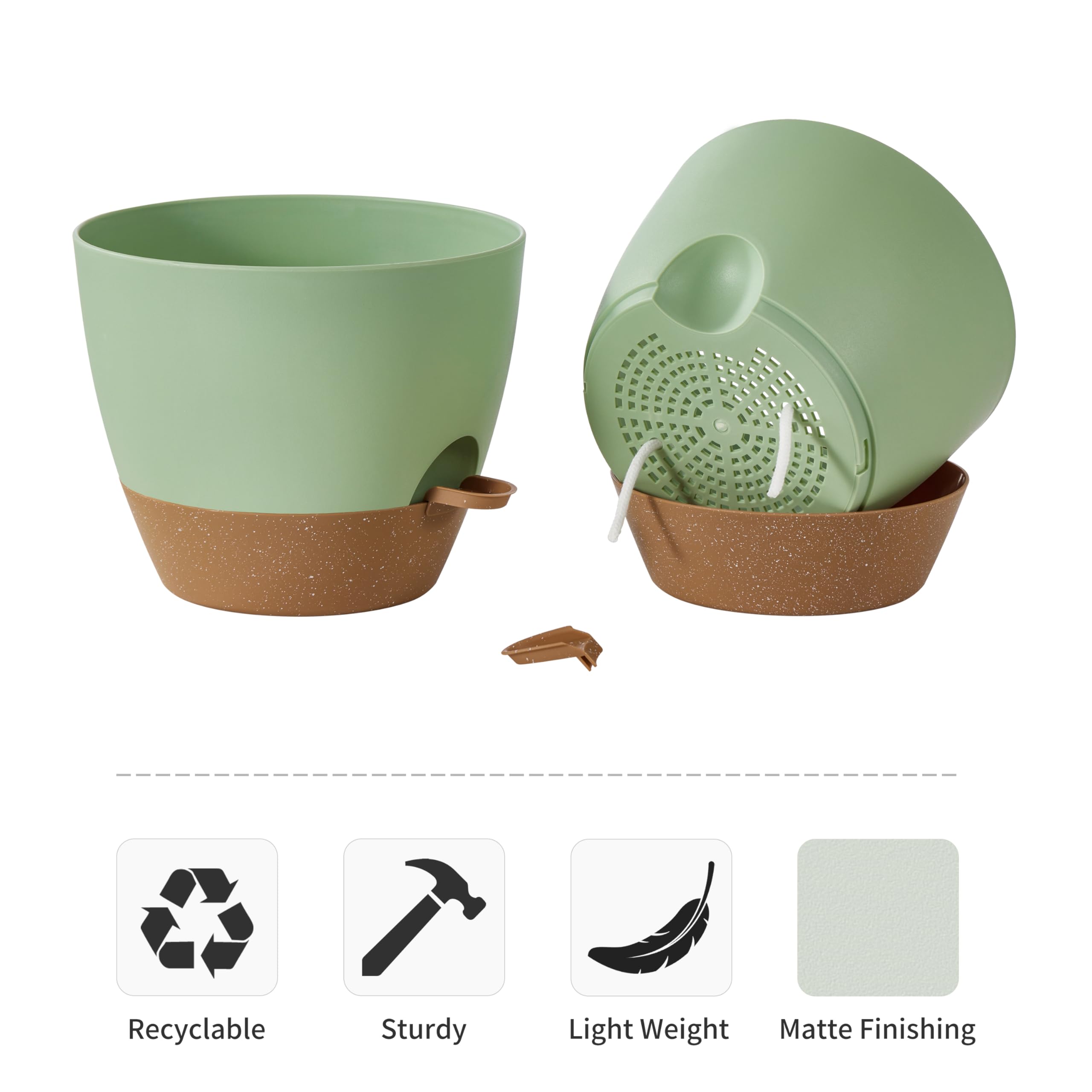 FaithLand three pots side-by-side for size comparison, helps choose fit