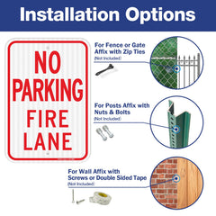 Faittoo sign mounted on post demonstrating easy outdoor installation