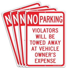Faittoo front view showing bold no parking message for clear deterrence