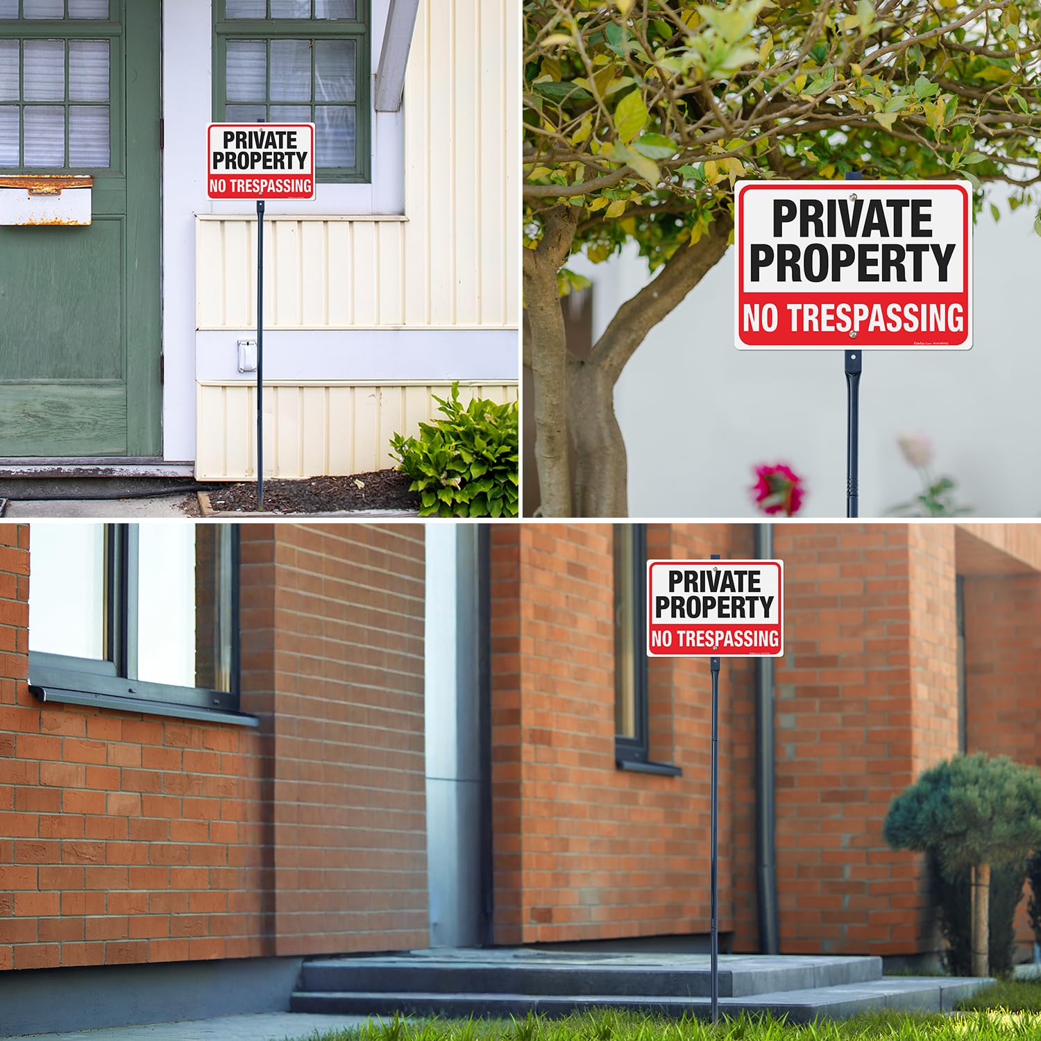 Faittoo two signs side-by-side showing double-coverage for increased visibility benefit