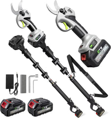 Failenfeivp front view of electric pruner showing compact design and easy grip benefits