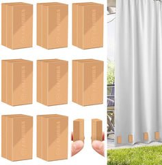 FALHBBA front view of 16-piece magnetic curtain weight set showing full kit, neat storage