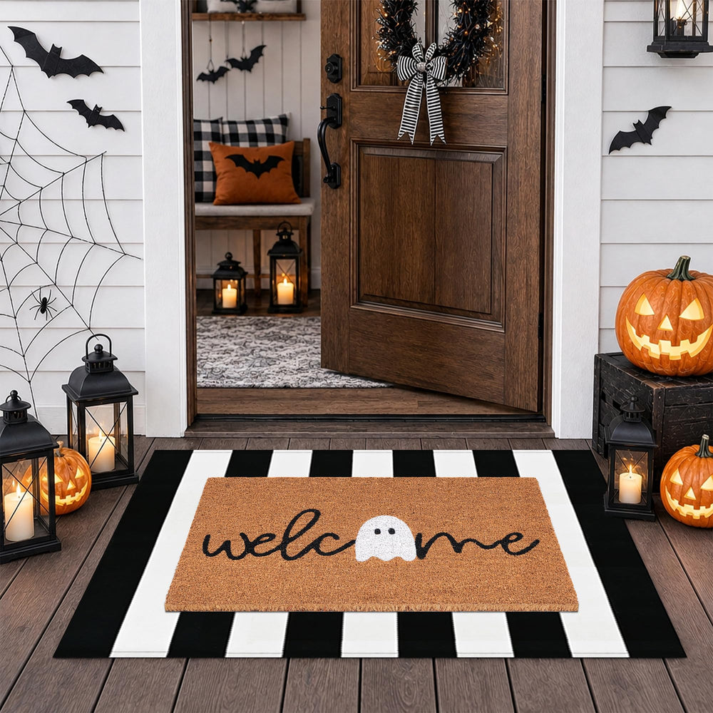 Fallovea welcome ghost front view adds festive curb appeal and durability