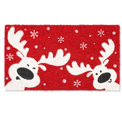 Fallovea front view holiday coir mat showing design and clean entry benefit
