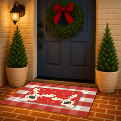 Fallovea layered door mat at entryway giving an inviting seasonal first impression