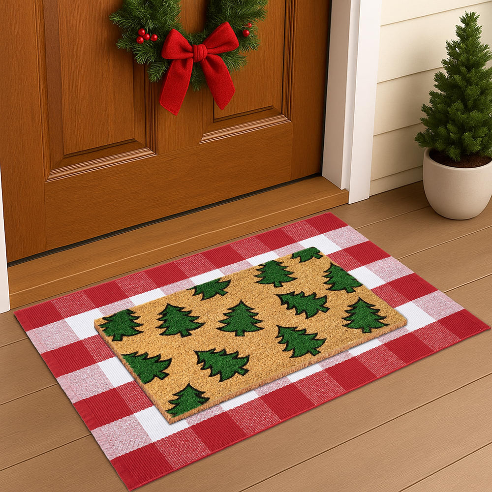 Fallovea two-piece layered entryway styled on porch creating festive first-impression benefit