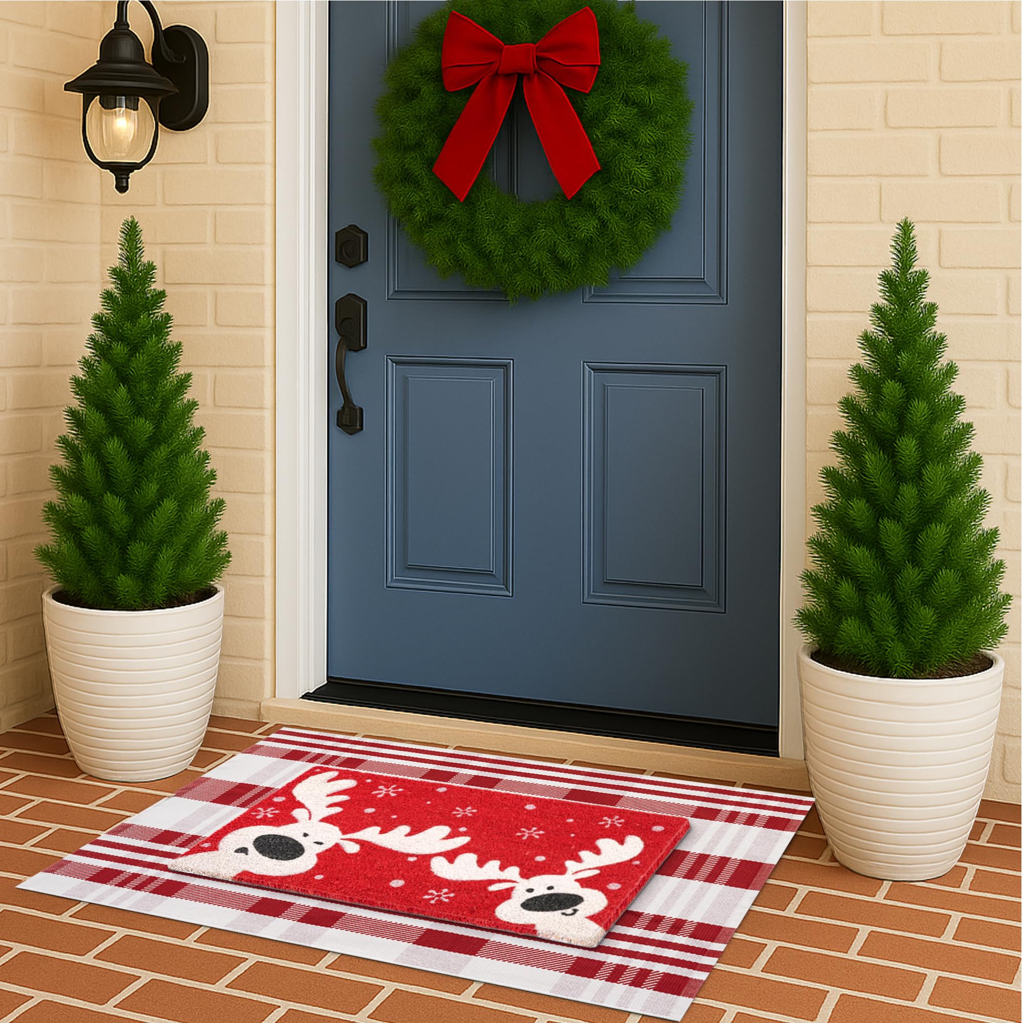 Fallovea layered set on porch creating inviting seasonal curb appeal