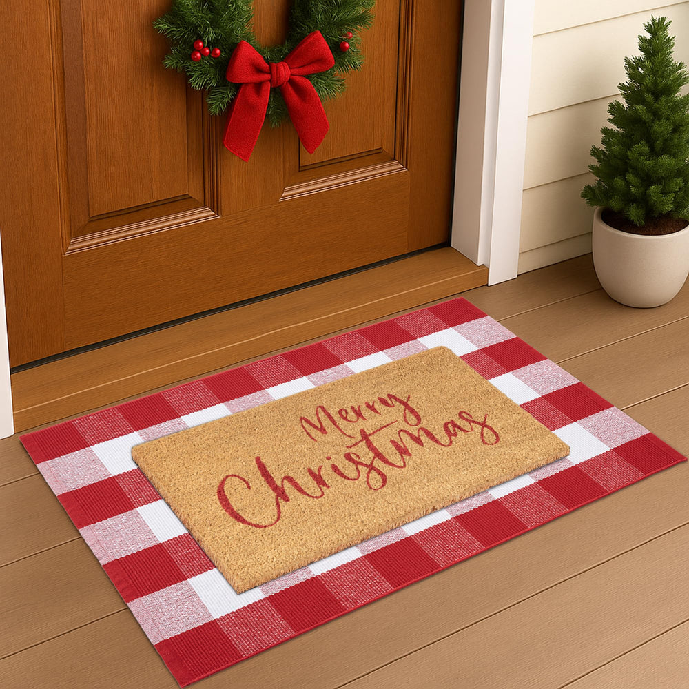 Fallovea layered setup on porch displaying holiday styling and curb appeal