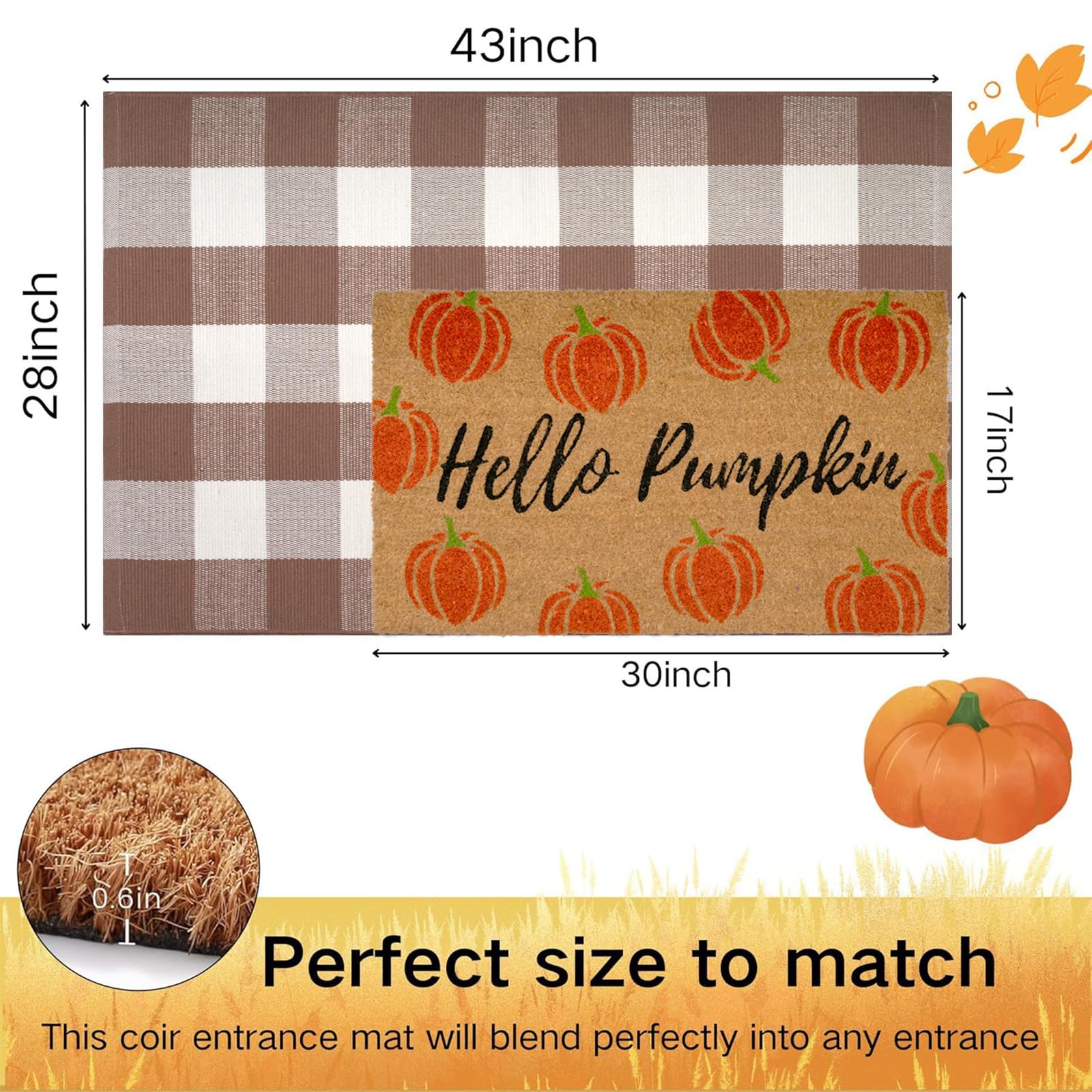 Fallovea plaid rug laid flat showing cozy texture and coverage benefit
