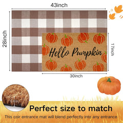 Fallovea plaid rug laid flat showing cozy texture and coverage benefit