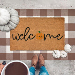 Fallovea plaid rug full-size layflat shows pattern and warms entryway
