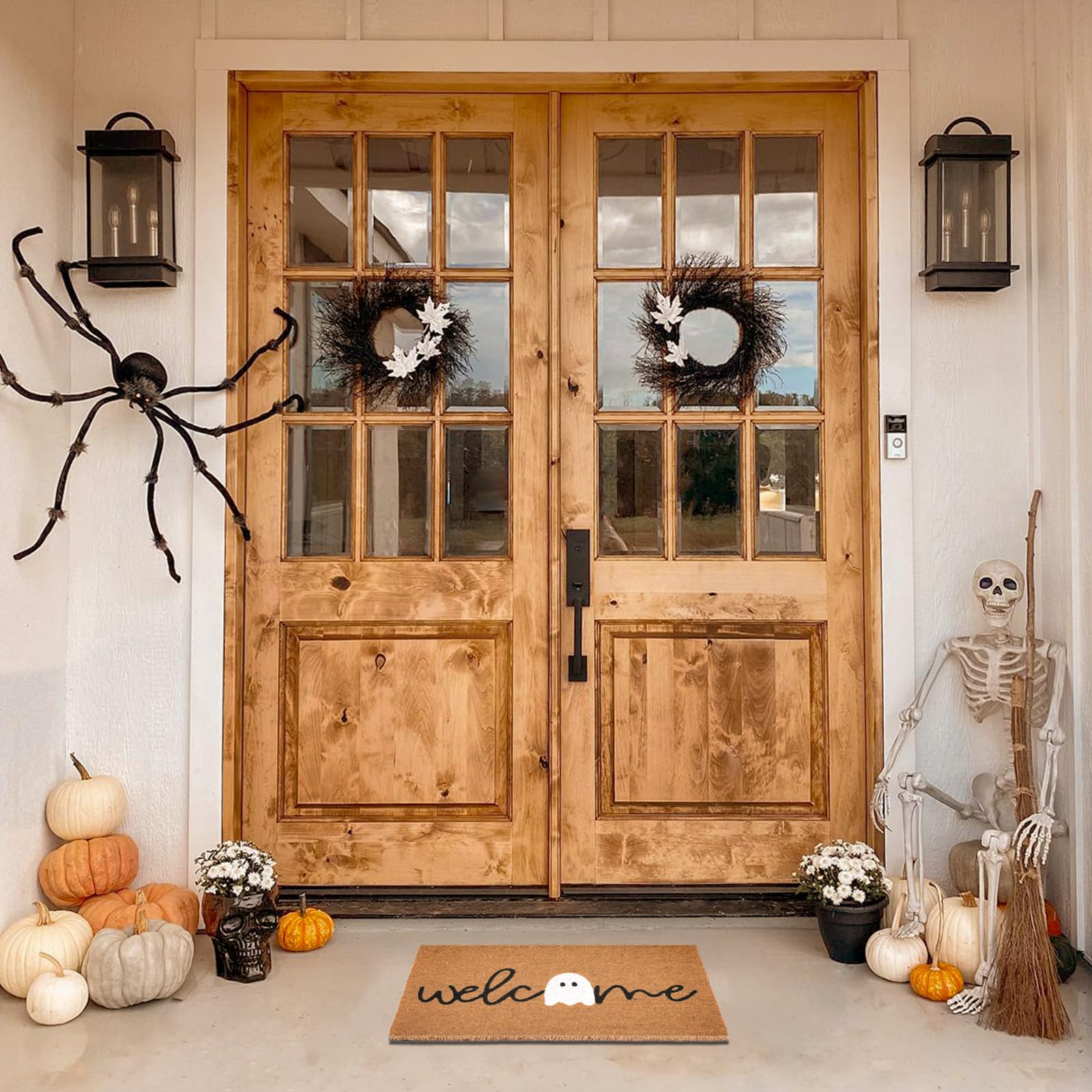 Fallovea mat sized at doorway illustrating 17x30 fit for standard entrances