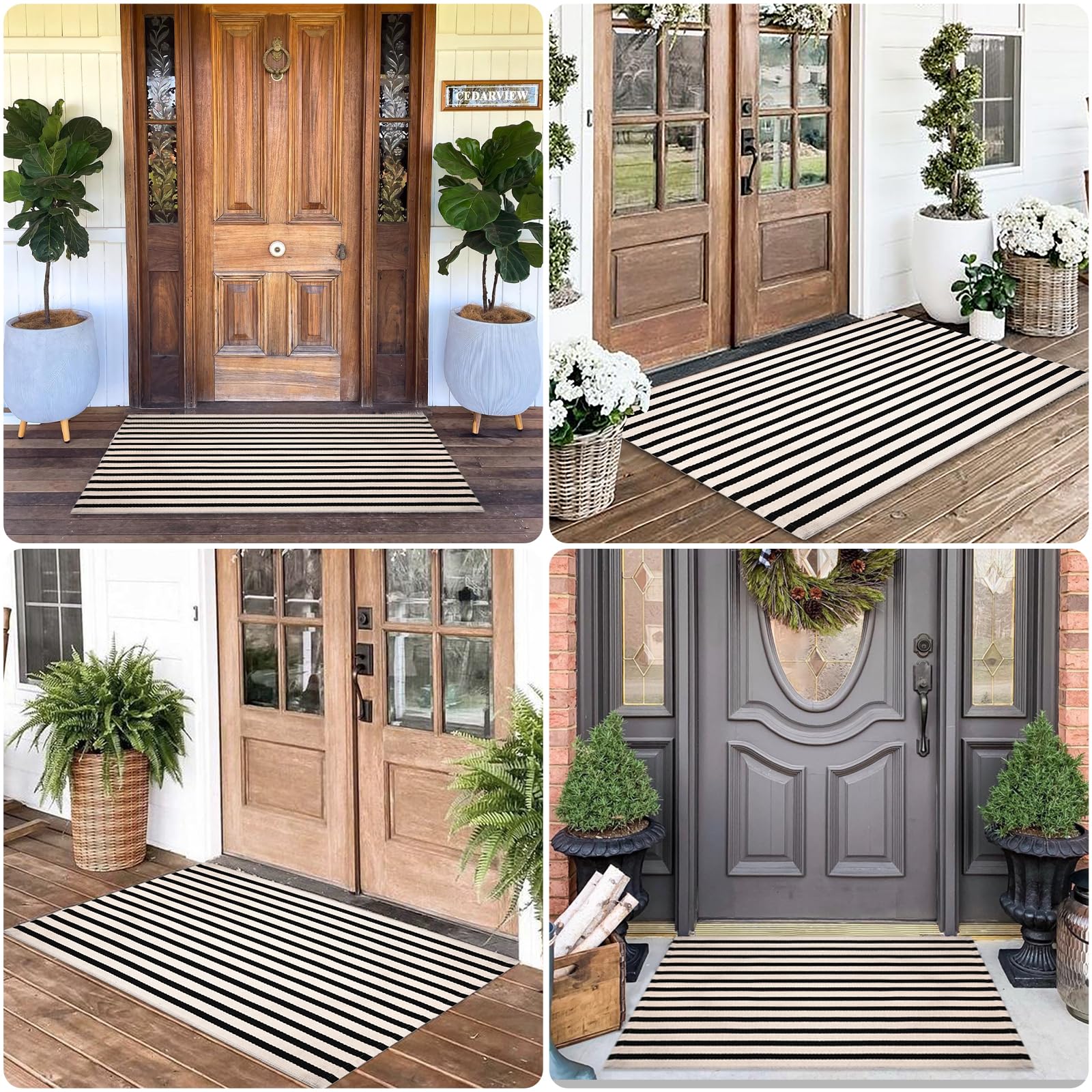 Fallovea rug layered over larger carpet showing styling versatility