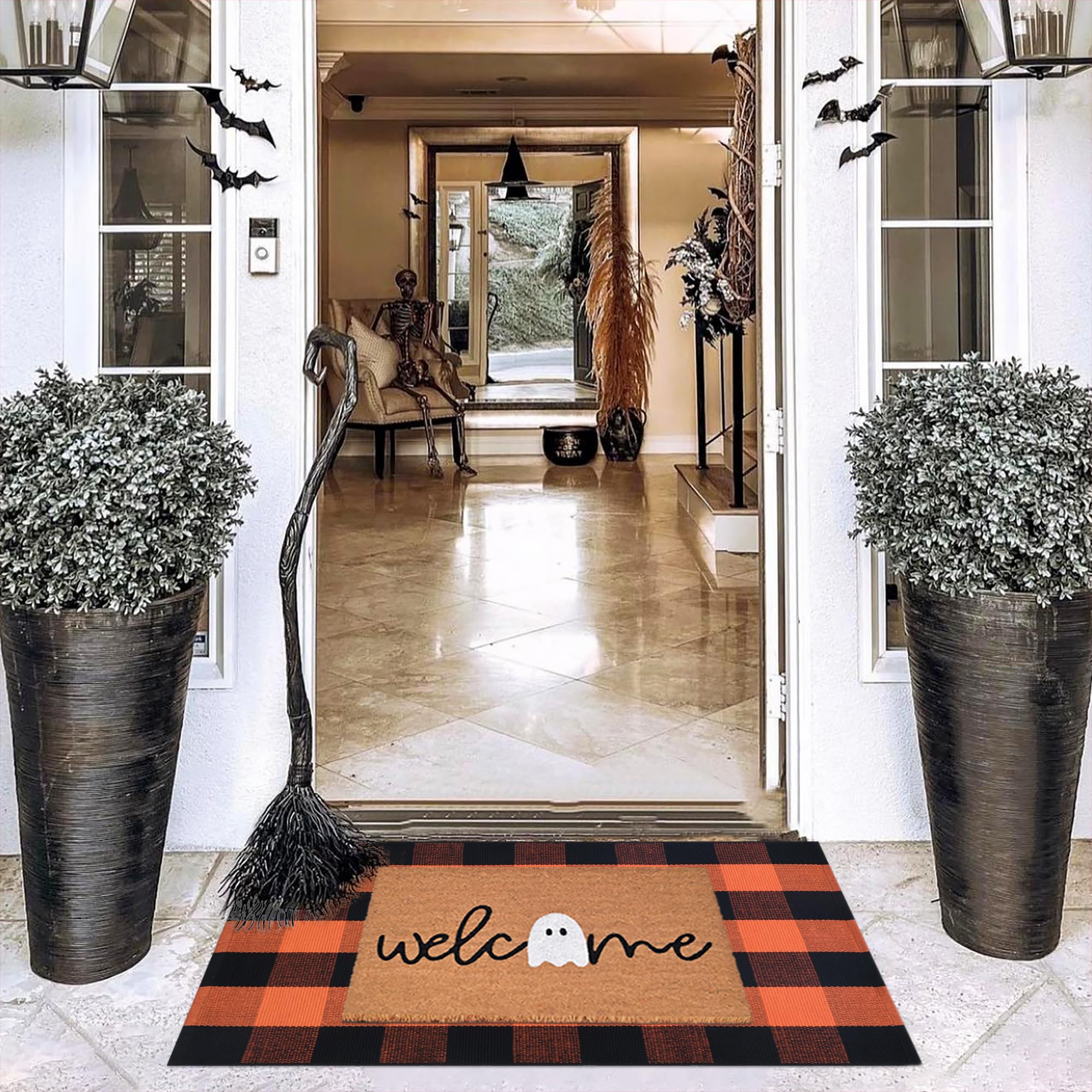 Fallovea rolled mats stored dry to preserve rug backing and prolong life