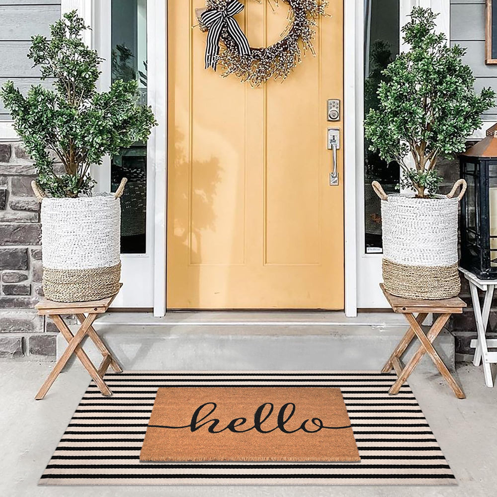 Fallovea styled spring porch with decor boosting curb appeal