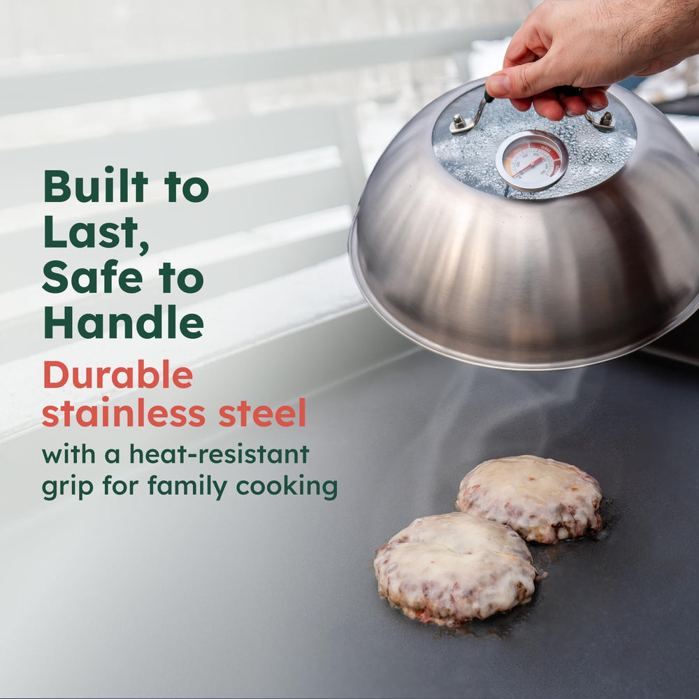 Family Counter stainless edge texture demonstrating durable heat resistance