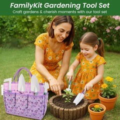 FamilyKit tools laid out to show all ten pieces and organization benefits