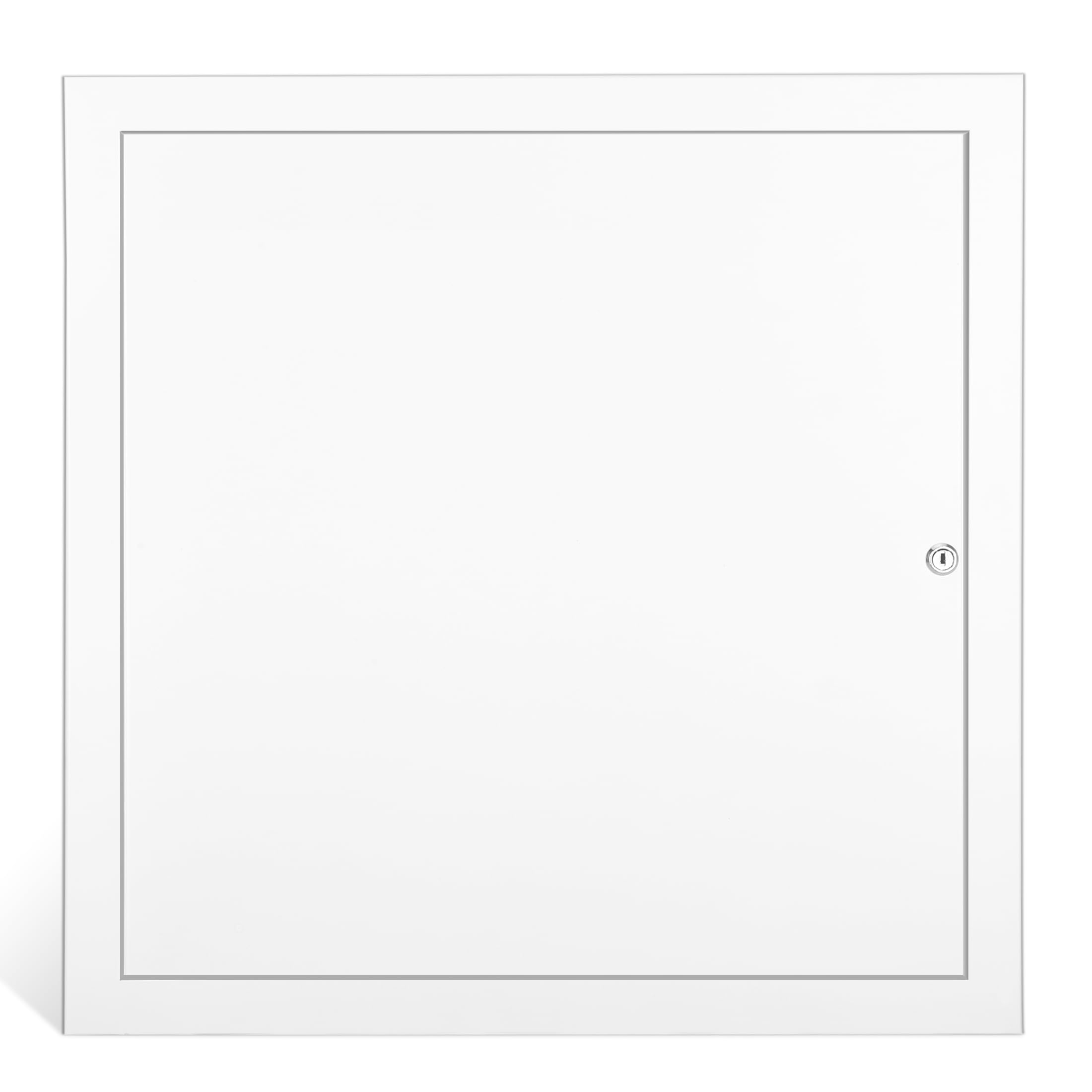 Fancat front view of 20x20 access panel showing clean square door and frame benefit: durable service access