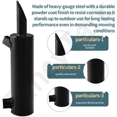 FancyTark muffler inlet and outlet ends showing 1-3/8" ID for correct fit