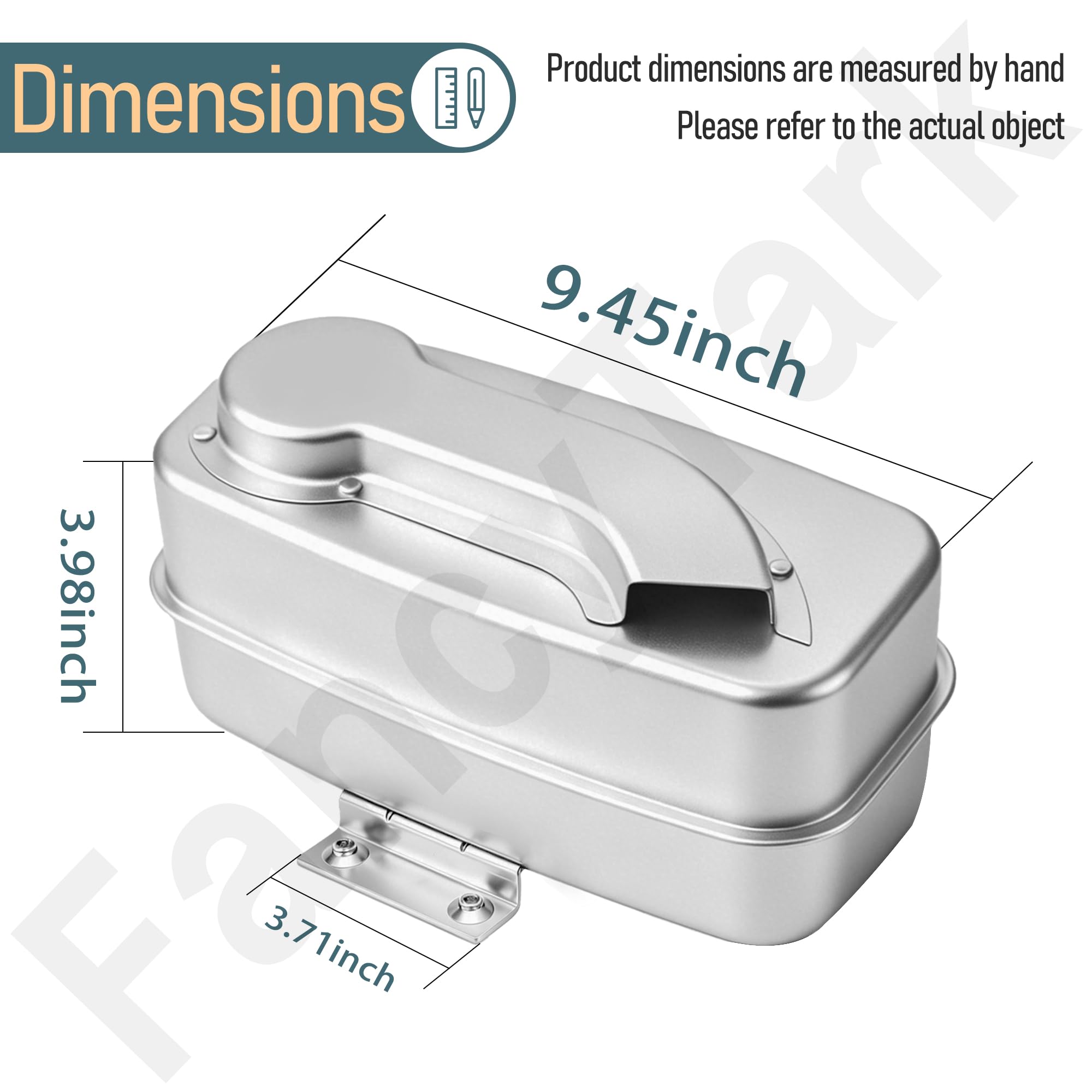 FancyTark muffler side angle illustrating shape and mounting alignment benefits