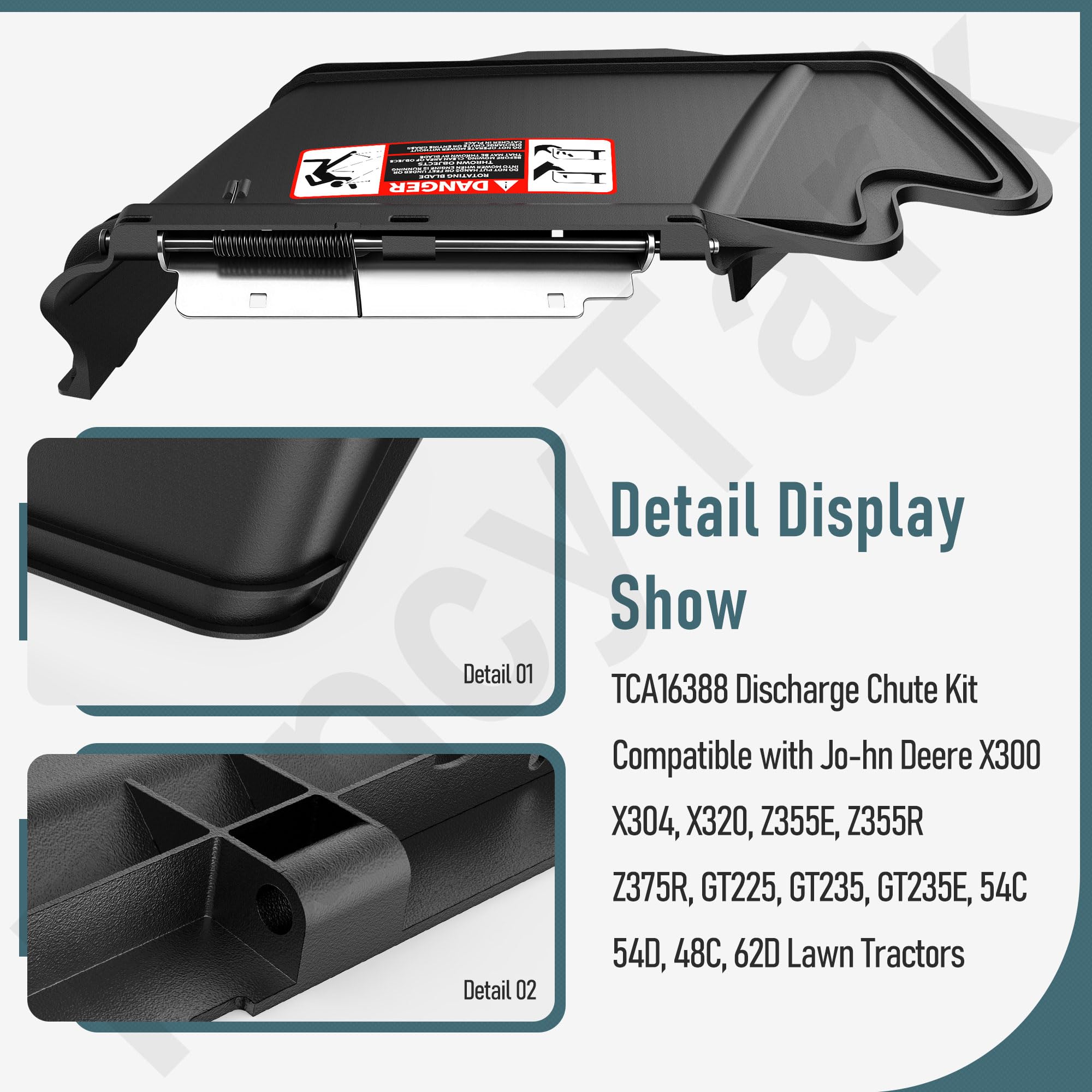 FancyTark retaining clip detail focused on secure attachment and safety benefit