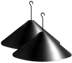Fandature front view of the black 19-inch baffle showing durable design and protection