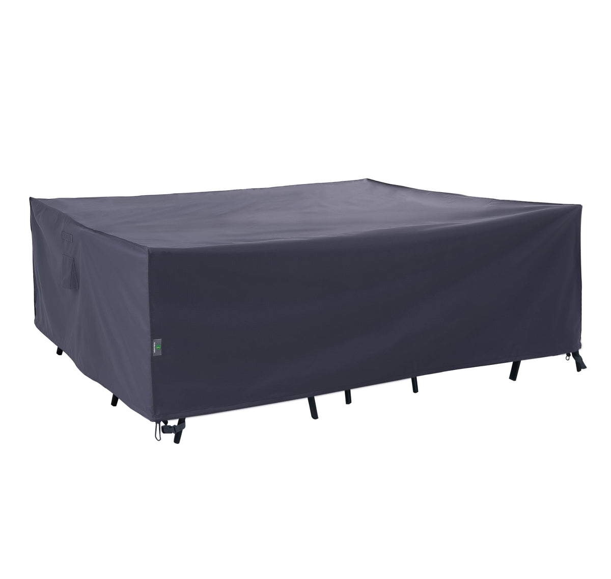 F&J Outdoors front view showing full-size cover protecting table and chairs