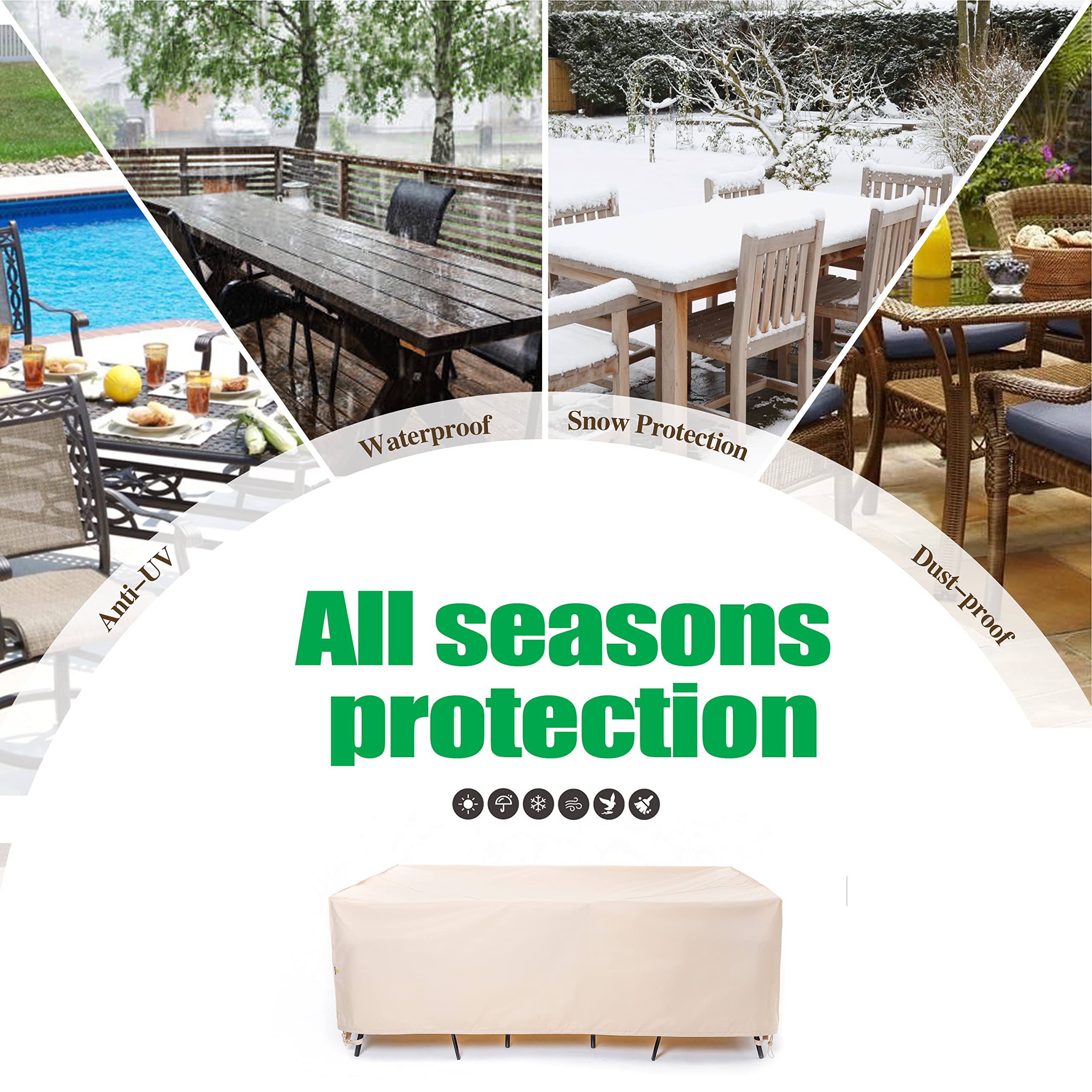F&J Outdoors water beading on surface illustrating waterproof coating benefit